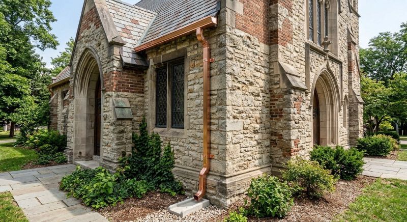 Church Downspout Installation in Roseville, CA