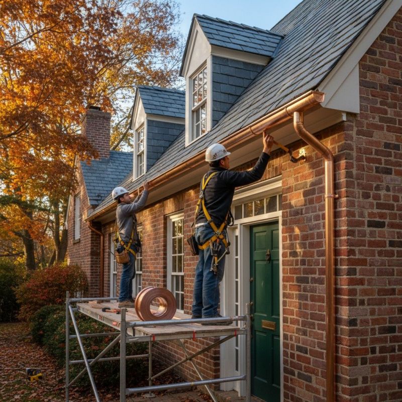 Copper Rain Gutter Service in Mcdonough, GA