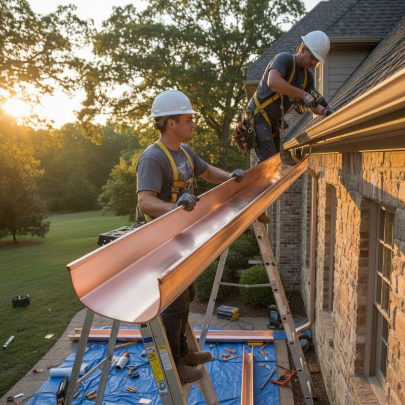 Copper Rain Gutter Service in Clarksville, TN